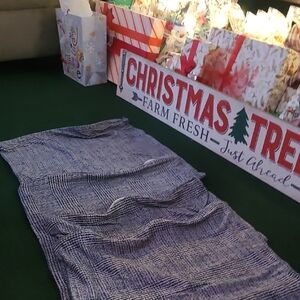 Source Unknown Blue and White Accent Pillow